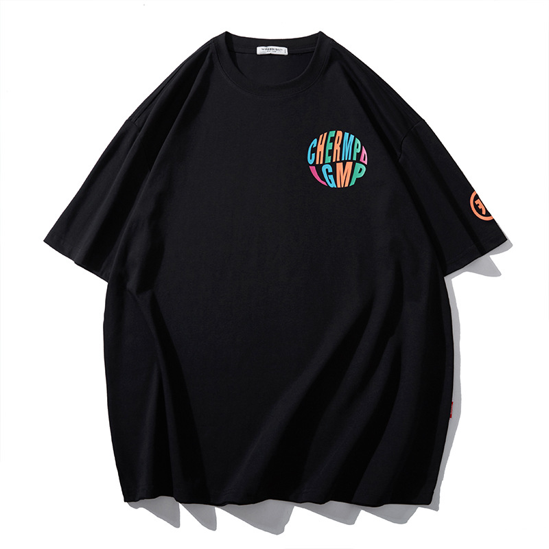 CHERIMP Cartoon Letter Tee - Front View (Black)