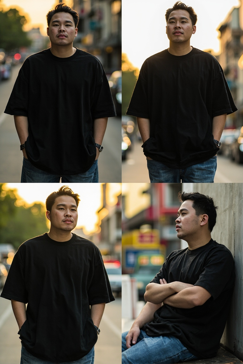 Leaning against wall, arms crossed, cool pose