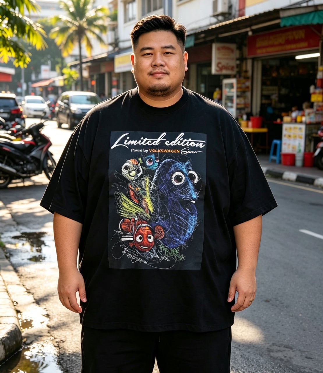 Sea Fish Tee Worn by Real Customer (Street Style)